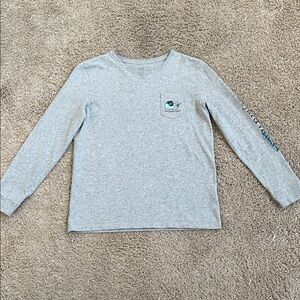 Vineyard Vines girls long sleeve grey Halloween glow in the dark t-shirt XL